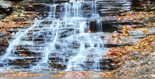 waterfall hikes in ny: Eternal Flame Falls