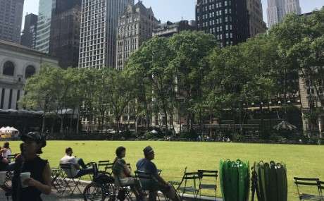 Bryant Park at new york in december weather