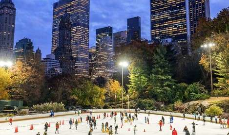 Ice Skating in Central Park- unique things to do in nyc in december