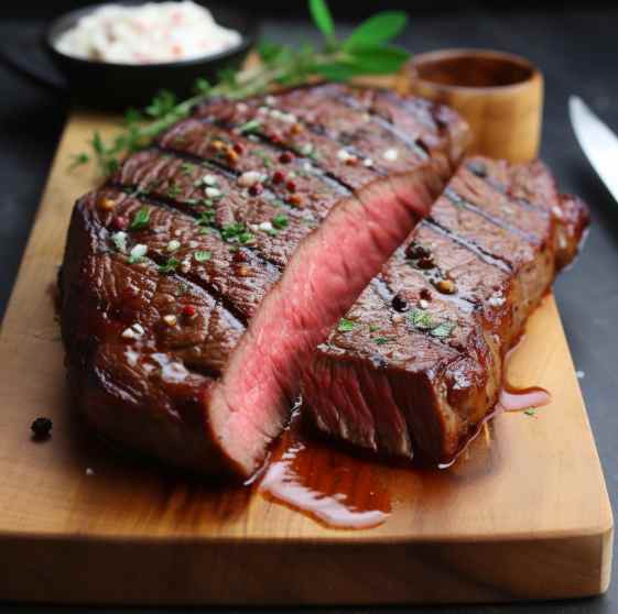 Perfectly cooked New York Strip Steak Serving Suggestions